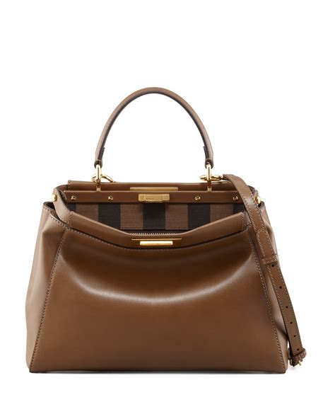 fendi peekaboo medium brown|Fendi peekaboo snakeskin.